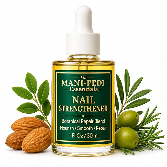 TMPE Nail Strengthener Oil for damaged, brittle nails. Keratin Repair Blend with nourishiment of Jojoba, Almond & Tea-Tree Oils. Helps Nails grow longer & stronger - 1 fl oz