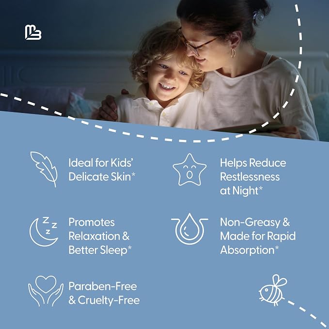 Magnesium Lotion for Kids & Babies with Sensitive Skin | Unscented Formula Soothes Tired Legs, Supports Restful Night’s Sleep, Moisturizes & Hydrates Skin, 8 fl oz (237 mL) by M3