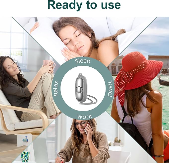 Handheld Relaxation Device – Dual-Mode Gentle Pulse Wellness Tool for Adults & Kids, Portable Sleep Device, Supports Calm Focus & Better Rest, USB-C Rechargeable (Silver)