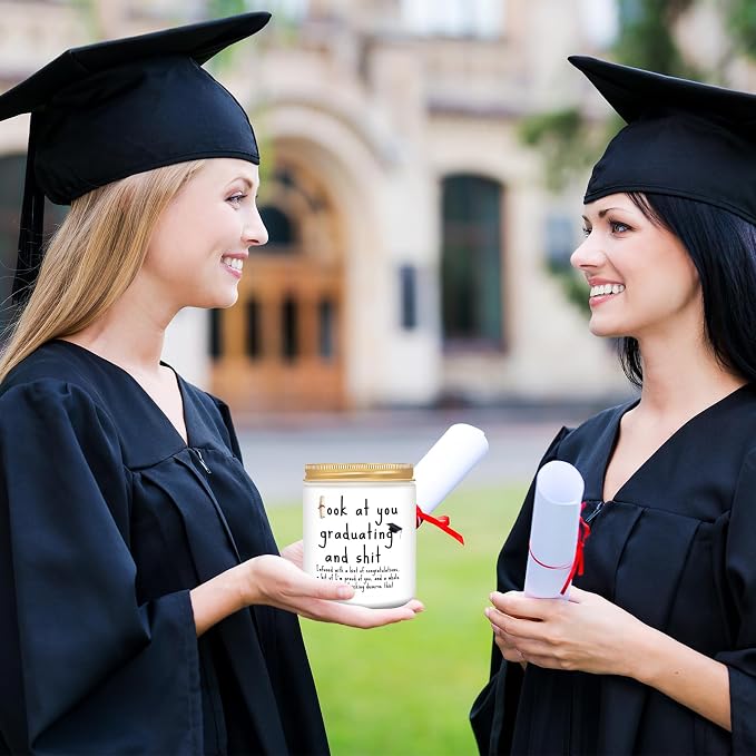 Graduation Gifts, 2026 Funny Graduation Gift for Her Him, Best Grad High School College Congratulations Masters PhD Degree Nurse - Lavender Scented Candles