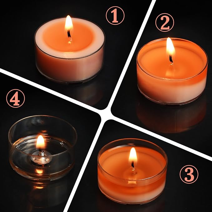 DEYBBY Natural Hibiscus Orchid Scented Soy Wax Tealight Candles Bulk, Aromatherapy Luxury Tea Candle Set of 36-4 Hour Burning Great Gift