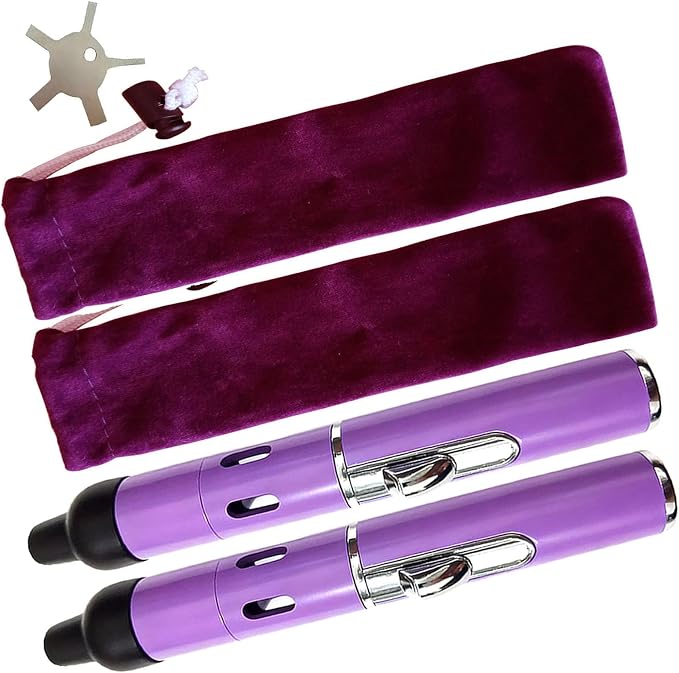 Torch Lighter,Handheld Multifunctional All-in-One Tube Built-in Detachable Windproof Lighter,Outdoor,Indoor,Camping,Candle,Birthday,Light Purple(2PCS)