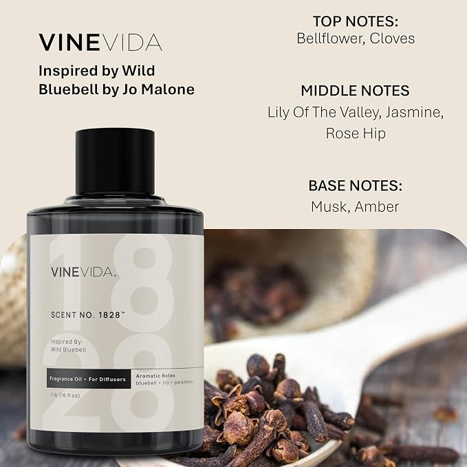 VINEVIDA [16 Oz] Inspired by: Wild Bluebell; Diffuser Oil Refill | Premium Scent Diffuser Oil for Home | Non-Toxic Fragrance