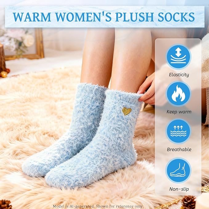 Self Care Gift Set for Women, Blue Cozy Box | Plush satin feel, relaxing rest, easy beauty prep, warm lounging, spa nights, travel, birthdays, for mom, wife, girlfriend