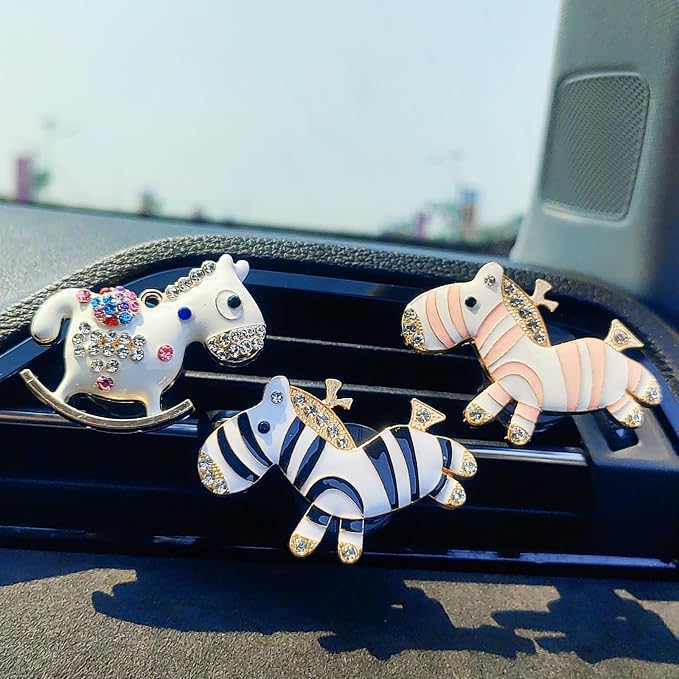 Bling Car Air Freshener Vent Clips, Cute Diffuser Vent Clip Decoration, Unique Car Accessories for Women and Men