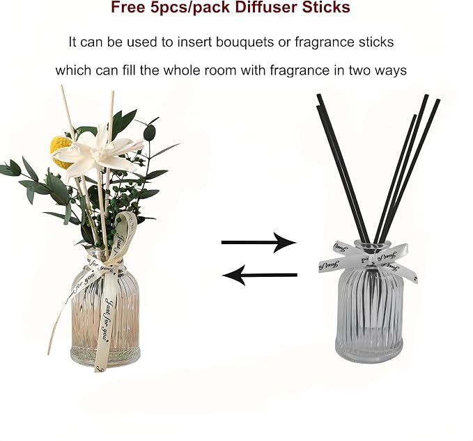 Reed Diffuser of Home Fragrance,Bathroom Diffuser with Sticks, 3.38OZ Essential Oil Lavender Scented, for Home, Office Aroma (Lavender)