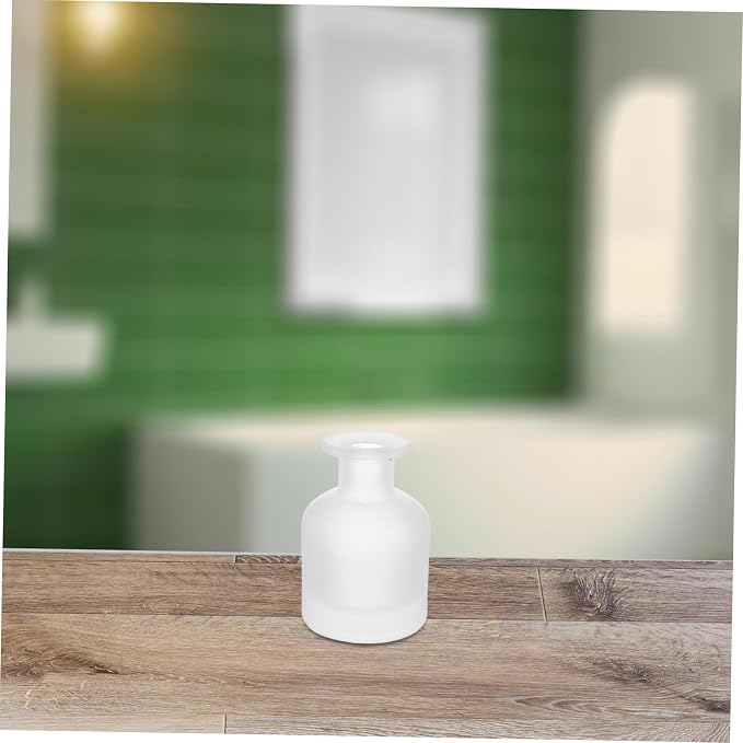 COLLBATH 2pcs Decorative Glass Cylindrical Reed Diffuser Bottles Refillable Containers for Home and Office Stylish Aroma Enhancer Effortless Cleaning Consistent Fragrance for Various Spaces