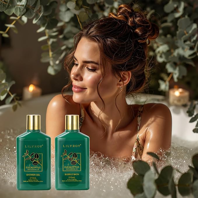 Fathers Day Gifts for Men, Gifts for Women, Eucalyptus Mothers Day Gift Basket for Mom - Pampering Bath and Body Spa Gift Basket for Women & Men, Gift Set | Christmas, Birthday, Valentines Day