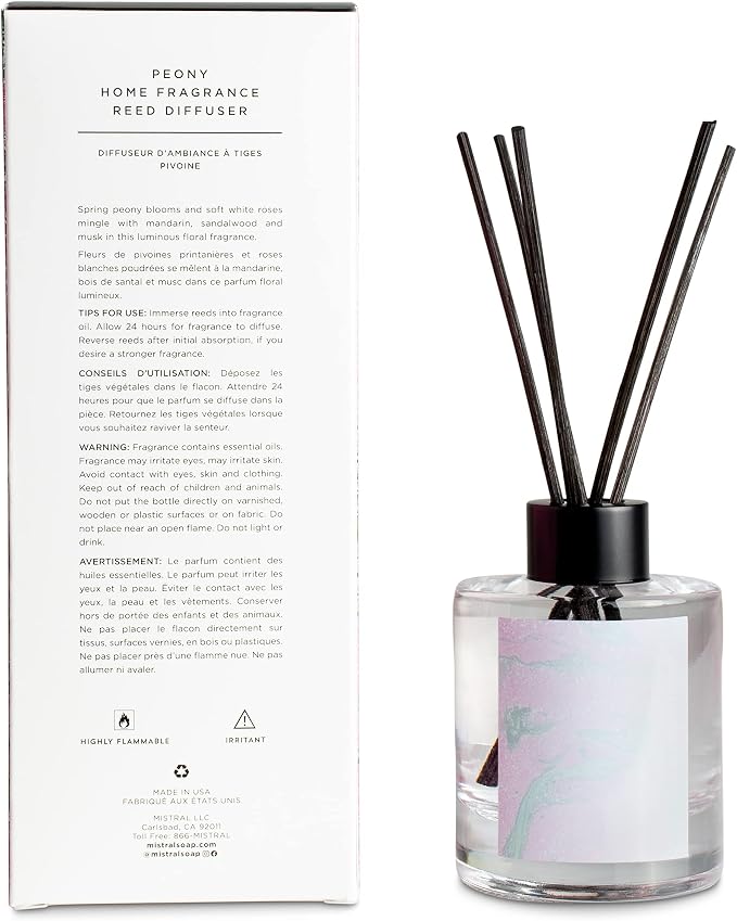 Mistral Marbles Home Fragrance Diffuser, Peony