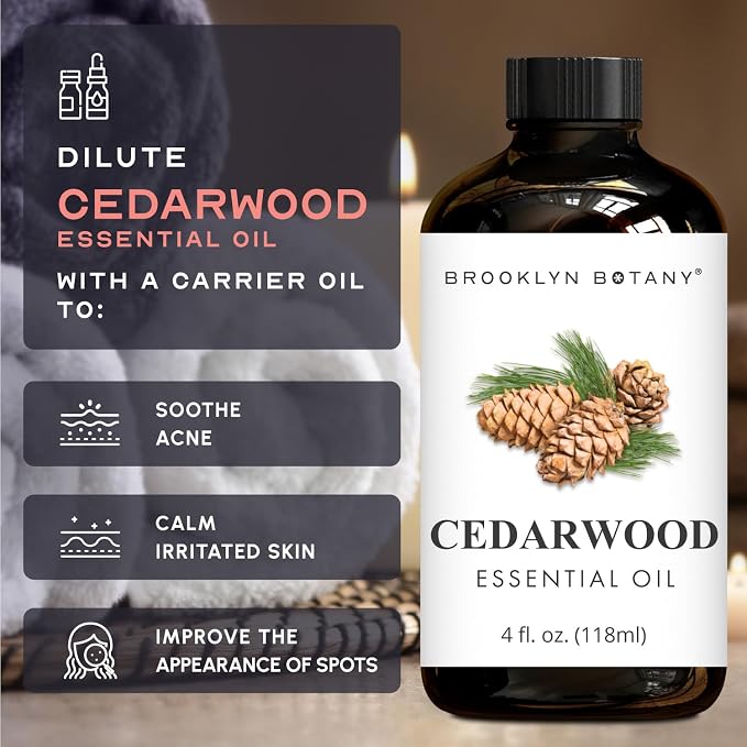 Brooklyn Botany Grapefruit & Cedarwood Essential Oils – 4 Fl Oz (Pack of 2) – 100% Pure & Natural – Refreshing & Grounding Aromatherapy Blend
