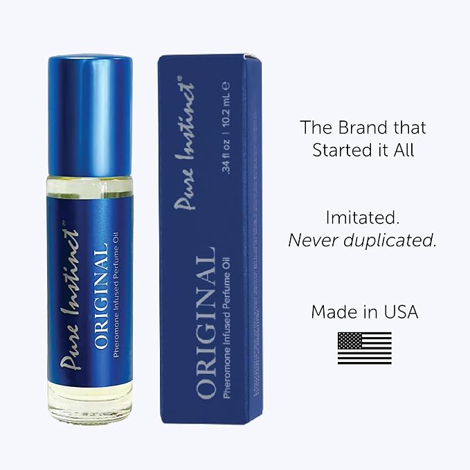 Pure Instinct Roll-On - The Original Pheromone Infused Essential Oil Perfume Cologne - Unisex For Men and Women - TSA Ready