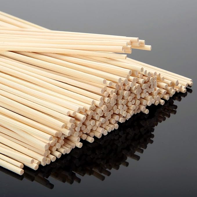 TOMCENXI 60PCS Reed Diffuser Sticks,10 Inch Natural Rattan Wood Sticks,Diffuser Refills,Essential Oil Aroma Diffuser Replacements Sticks for Home,Office