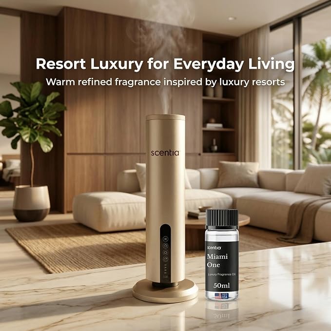 Scentia Miami One (My Way) Hotel Scent Diffuser Oil – Luxury Fragrance Inspired by 1 Hotel Miami Beach – 50 mL – Lemon, Sandalwood & Cedar Essential Oil Blend for Home, Office & Aromatherapy Diffusers