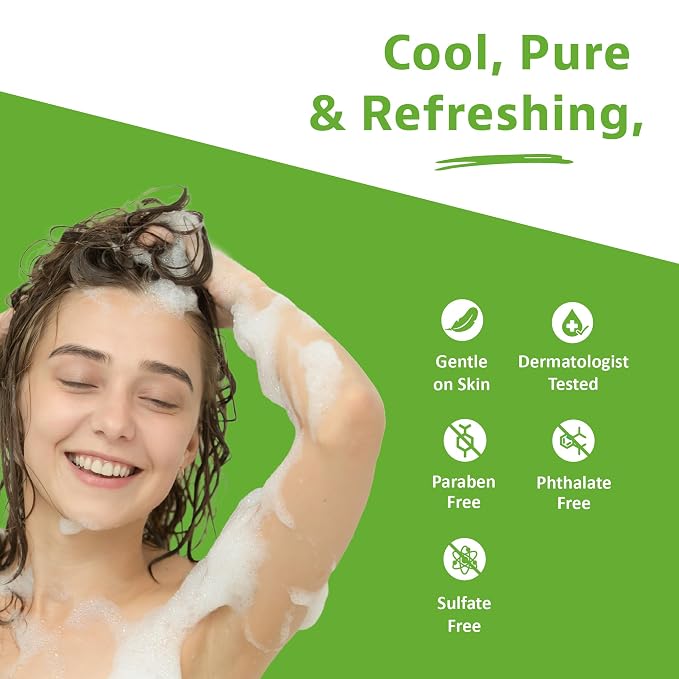 Amazon Essentials Tea Tree Mint Shampoo, Cool & Refreshing, Sulfate-free Formula, 33.8 Fl Oz, Pack of 1