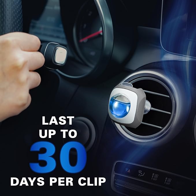 Air Jungles Ocean Scent Car Scent Car Air Freshener Vent Clip, 6 Count Long Lasting Up to 180 days, Natural Essential Oil Car Fragrance for Women and Men, Odor Eliminator - 4ml Each