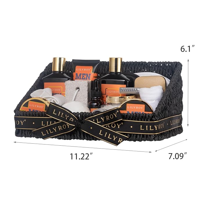 Fathers Day Gifts for Men, Birthday Gift, Spa Set for Men, Bath & Beard Gift Set, Spa Gift Basket for Men - Bath and Body Gift Basket Set | Perfect Gifts for Dad Christmas, Valentines Day Gift for Him