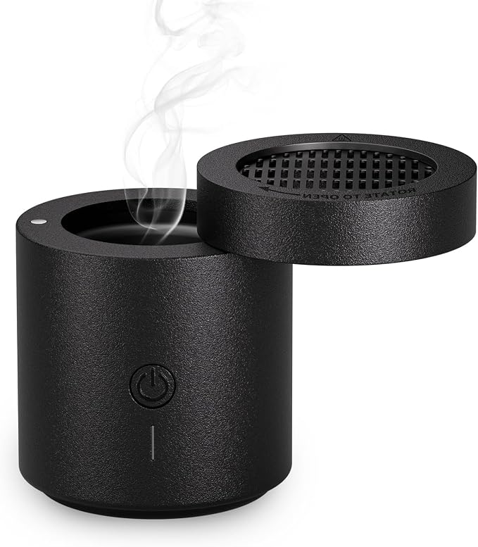 Incense Burner, Portable Rechargeable USB Aroma Diffuser, Special Coal briquette Incense Burner, Arabic Electronic Incense Burner, Home décor (Black)