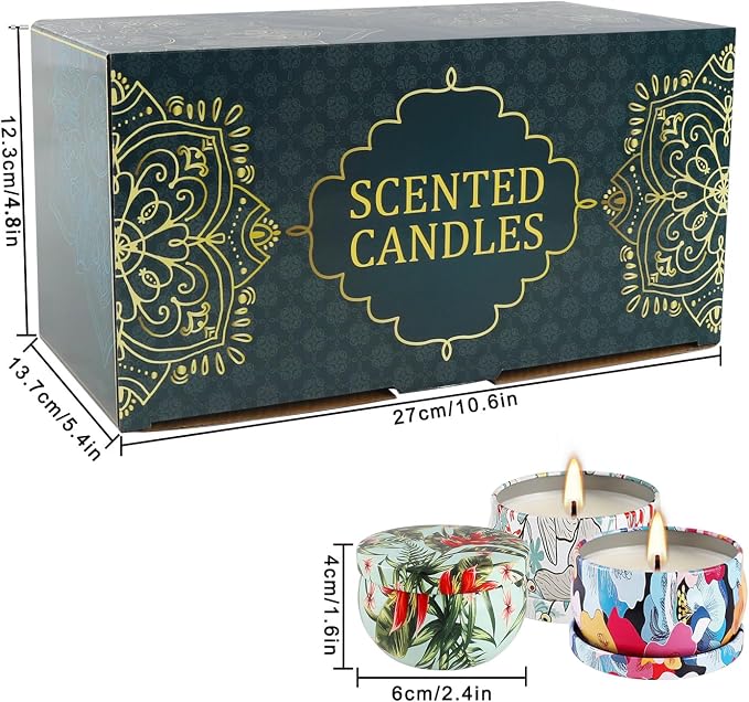 YOROXRG 24Pack Scented Candles, Soy Wax Travel Tin Jar Candles, Aromatherapy Candles for Home 2.5 OZ for Mom for Christmas, Birthday, Thanksgiving, Mother's Day, Valentine's Day