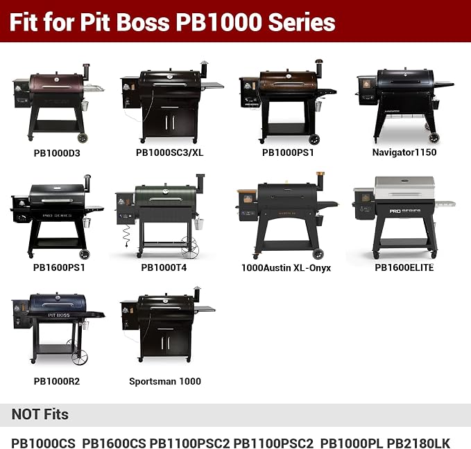 Flame Broiler Kit for Pit Boss PB1100 Series Pellet Grills Replacement Parts for PB Austin XL PB1000 PB1100 PB1150 PB1600 Navigator 1150 Traditions Pro Heat Deflector Part for PB Smoker Pellet Grill