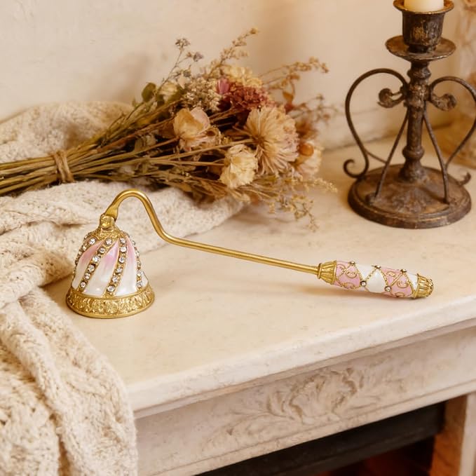 bordorsse Candle Snuffer, Candle Extinguisher with Long Durable Handle, Vintage Wax Snuffer, Decorative Wick Snuffer, Perfect for Candle Lovers as Gifts