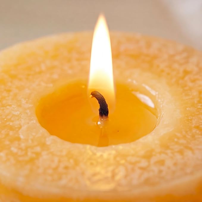 Aroma Naturals Lavender & Tangerine Essential Oil Scented Pillar Candle, Relaxing, 2.5 inch x 4 inch