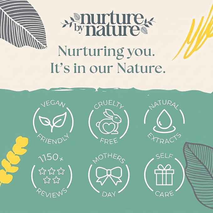 Nurture by Nature RELAX & UPLIFT Spa Kit for Women – Birthday Gifts for Women – 6 Piece Gift Basket with Hand Soap, Body Scrub, Hand Cream & More - Vegan Self Care Kit - Relaxation Gifts for Her
