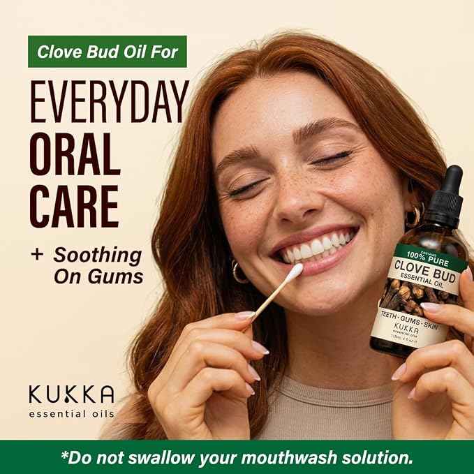 100% Pure Clove Oil - 4 Fl Oz Clove Essential Oil for Hair, Skin, Diffuser, Aromatherapy & DIY Soap Making Scent