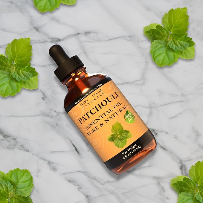Patchouli Essential Oil (1 oz) by Mary Tylor Naturals 100% Pure Essential Oil, Therapeutic Grade, Great for Aromatherapy, DIY Projects and Much More!