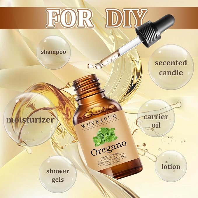 Oregano Essential Oils 120ML, Pure Oregano Essential Oil for Aromatherapy Diffuser - 4 Fl Oz