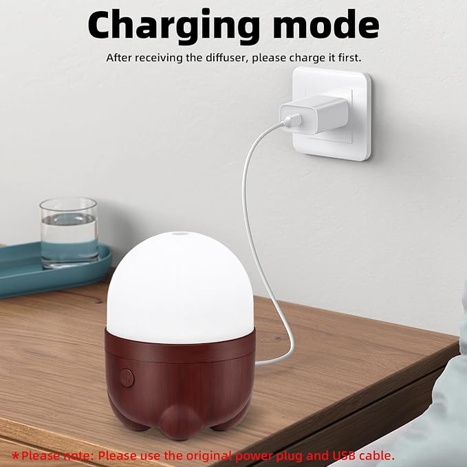 SEEDSEEL 150ML Rechargeable Battery Essential Oil Diffuser, Portable Cordless Aromatherapy Diffuser with 7-Color LED Light, 7-Hour Runtime, Quiet Design for Bathroom, Office, Outdoor