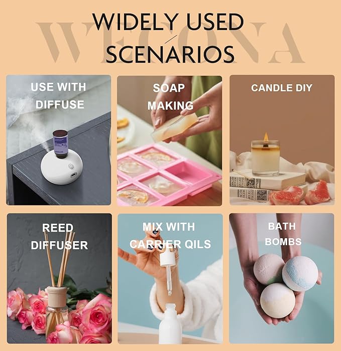 Pure Essential Oil Set - Essential Oils for Diffusers Aromatherapy and Humidifiers with Bonus Oil Opener - Relaxation, Mood Enhancement - DIY Candle and Soap Making