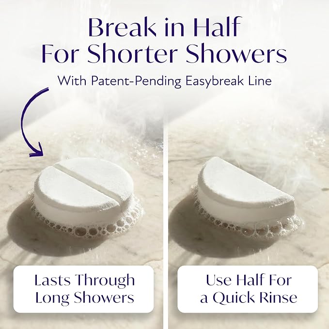 Solia Congestion Eucalyptus & Menthol Natural Shower Steamers - Patent-Pending - Real Essential Oil Menthol Tablets, Spa Steamers Aromatherapy, 7-Pack