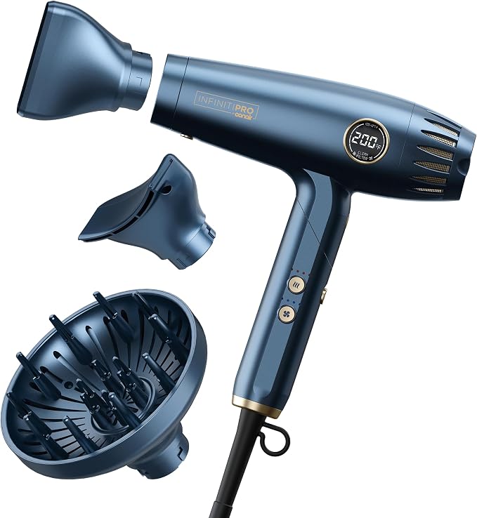 Conair InfinitiPRO DigitalAIRE Multi-Styler Hair Dryer | Ultra-lightweight High-Speed Digital Motor Styler for Thick, Long, and Fine Hair, Blue, 1002L