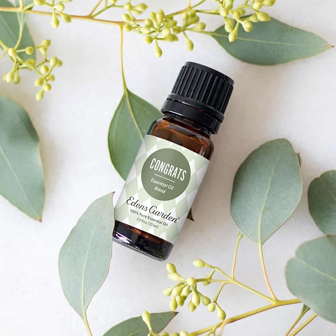 Edens Garden Congrats Essential Oil Blend – Special Occasion Gift, 100% Pure Undiluted Aromatherapy for Natural Wellness, Graduation & Celebration – 10 ml (.33 fl oz)
