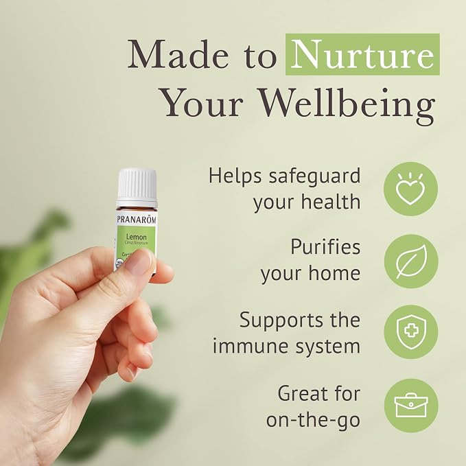 Pranarom - Essential Oil Starter Kit (Lavender, Lemon, Peppermint, Grapefruit, Sage) 5ml USDA Certified Organic