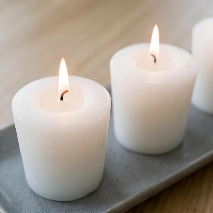 Aroma Naturals Votive Candles with White, Patchouli and Frankincense, Meditation, 6 Count