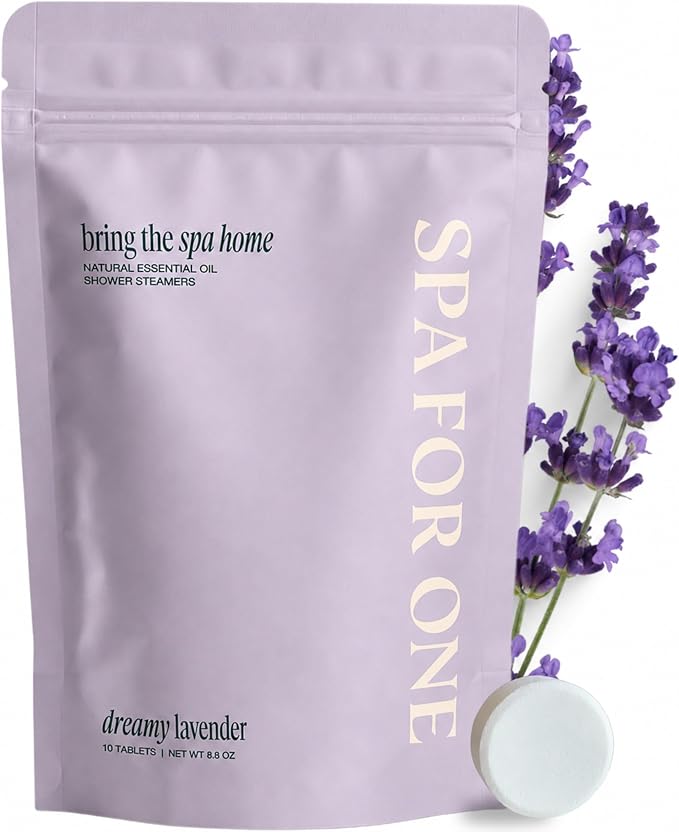 Shower Steamers Aromatherapy - with Natural Lavender Essential Oil - Birthday Gifts for Women, Bridesmaid Gifts, Stress Relief and Guest Bathroom Essentials - 10 Pack, Made in USA