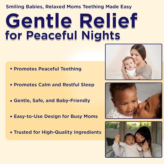 Wellements Organic Nighttime Baby Tooth Oil for 4 Months+ (0.5 Fl Oz) - Baby Teething Relief Oil* for Soothing & Massage for Tiny Gums* - Organic Blend of Essential Oils & Sleepy Time Herbs*