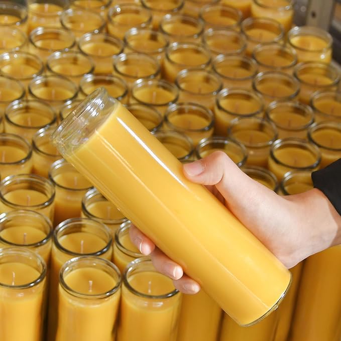5 Day Beeswax Devotional Prayer Candle - Unscented Vigil Altar Candle for Blessing Memorial&Religious Ceremonies, 90-100 Hours Burning