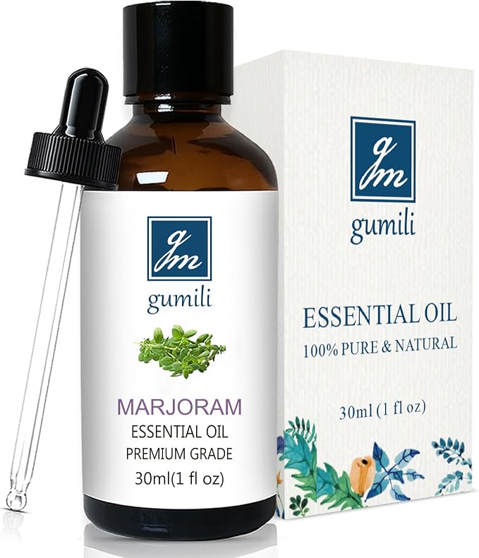 GM Gumili Marjoram Essential Oil 1 Oz – 100% Pure Natural Sweet Marjoram Essential Oil for Diffuser, Skin, Massage & DIY, Fresh Herbal Aroma