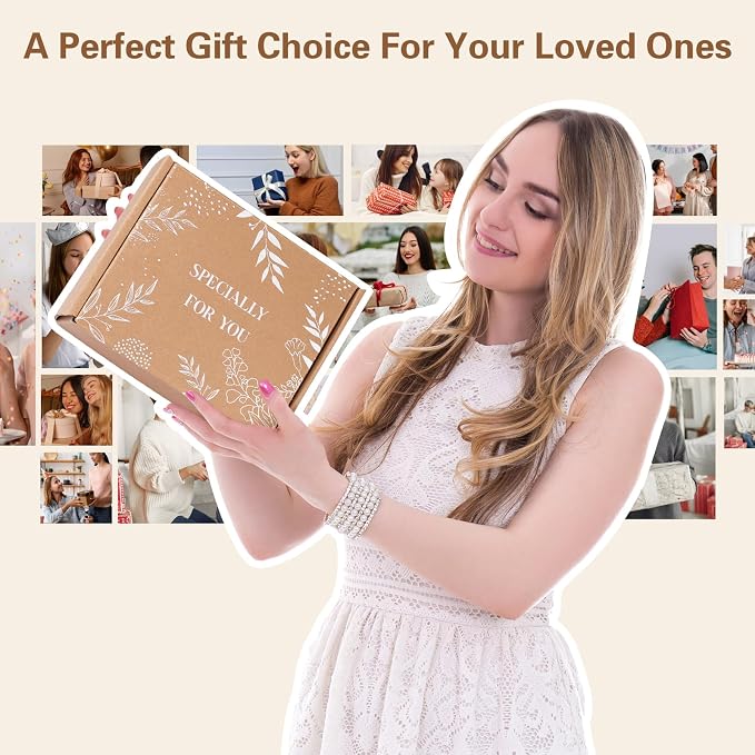 Gift Baskets for Women, Birthday Gift Box, Self Care Spa Kit Set, Get Well Soon Gifts for Women, Relaxing Care Package for Friend Mom Coworker, Mothers Day