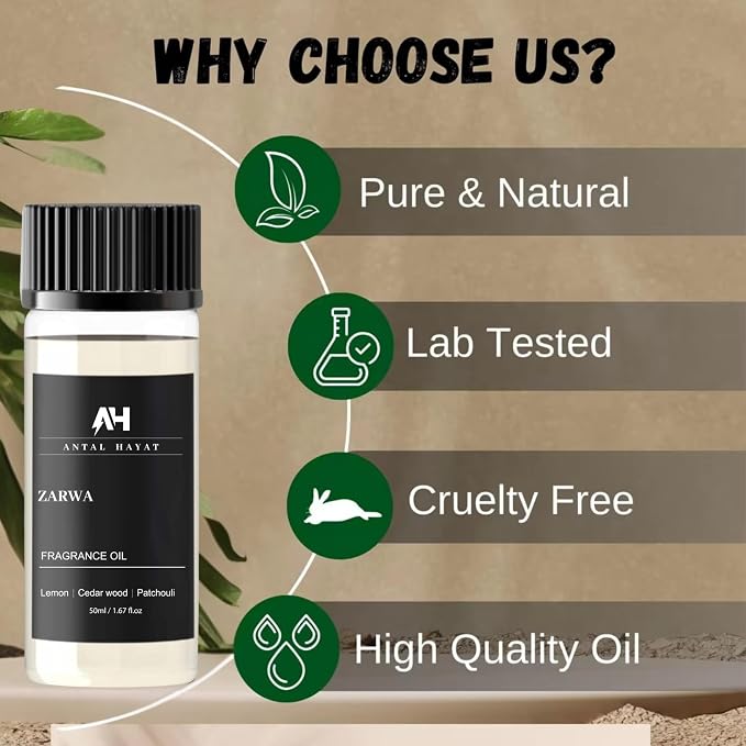 Hotel Scent Zarwa Diffuser Oil 50ml – Inspired by Aventus Cologne – Premium Home Scent – Essential Oil with Lemon, Patchouli, Cedarwood – Luxury Aromatherapy Refill for Diffusers
