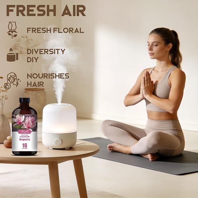 Magnolia Essential Oil, Magnolia Oil for Diffuser, Humidifier, Massage, DIY Candle, Soap, Yoga, Relaxation, Gift Ready,Magnolia Fragrance Oil - MLYNKL Essential Oils (16.33 fl oz / 490ml)