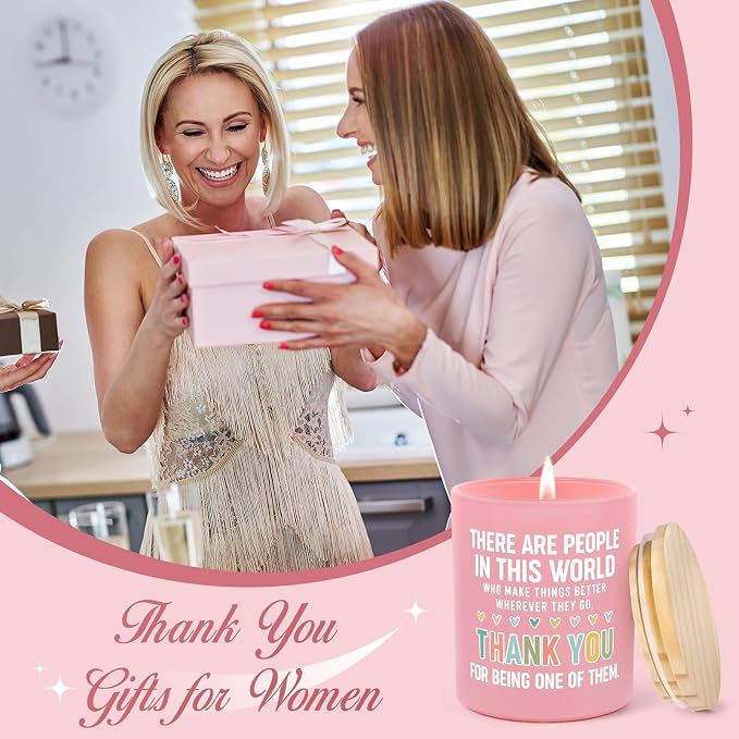 SteadStyle Thank You Gifts for Women - Inspirational Birthday Gifts for Coworkers Friend Teachers Nurses Boss Employees, Appreciation Gift Idea - Handmade Vanilla Lavender Natural Soy Wax Candle 10Oz