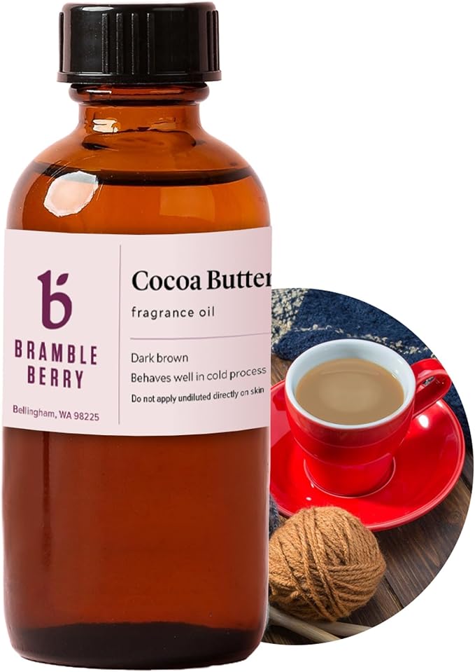 Bramble Berry Cocoa Butter Cashmere Fragrance Oil | Cocoa Butter Cashmere Scent for Soap Making, Candle Making, Lotion & Bath Bombs | Skin Safe, Vegan, Paraben & Phthalate Free, DIY Craft Essential