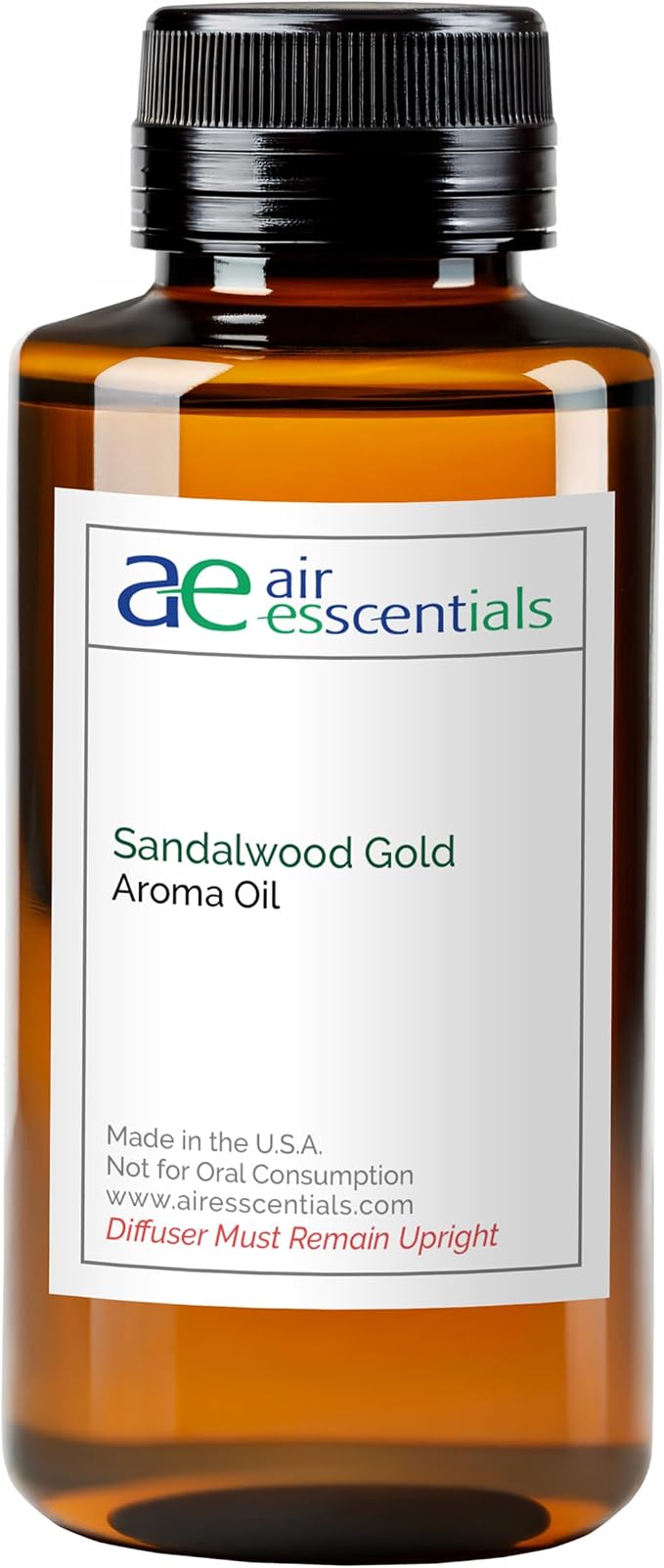 Sandalwood Gold Aroma Oil, Essential Oils Blend for Diffusers & Scent Machines, Sweet Afternoon Tea & Rose, Aromatherapy, Cold Air Diffuser Compatible, 300 mL
