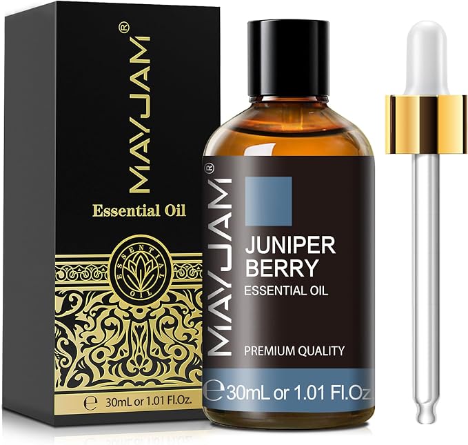 Juniper Berry Essential Oil 30ML/ 1.01FL.OZ, MAYJAM Pure Juniper Berry Oil for Massage, Diffuser, Soap Making, Long Lasting Scents