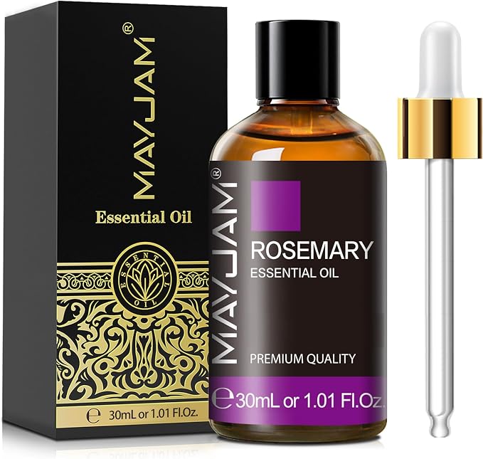 Rosemary Essential Oil 30ML/1.01FL.OZ, MAYJAM Premium Rosemary Oil Essential Oils with Glass Dropper, Great for Aromatherapy Diffuser and Candle Making