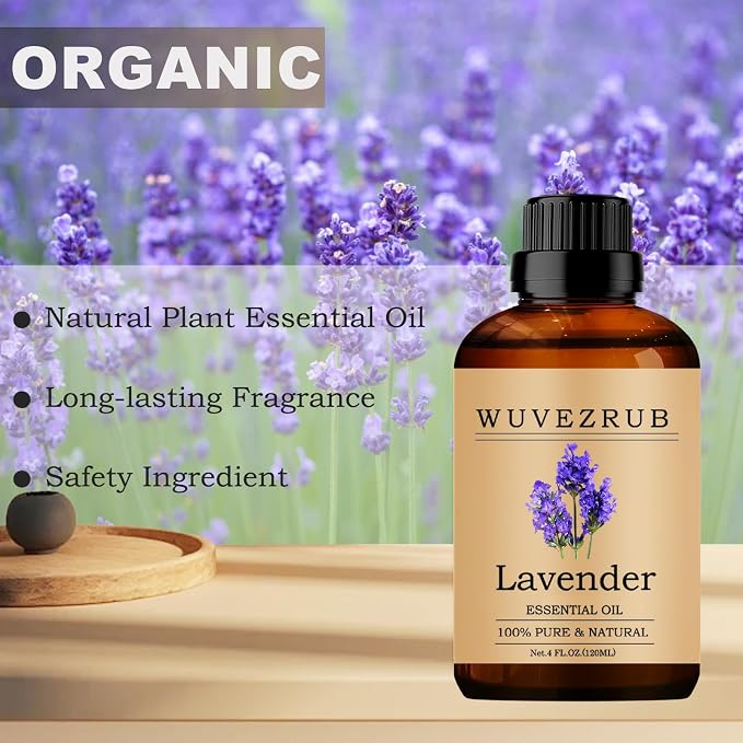 Lavender Essential Oils, 120ML Pure and Natural Essential Oil for Aromatherapy Diffuser - Lavender /4 Fl Oz