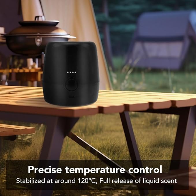 Portable Essential Oil Aromatherapy Diffuser, Cordless USB Charging Heat Diffuser, Battery for Outdoor Camping